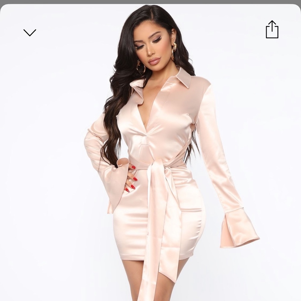 Fashion Nova Step Up Satin Mini Dress